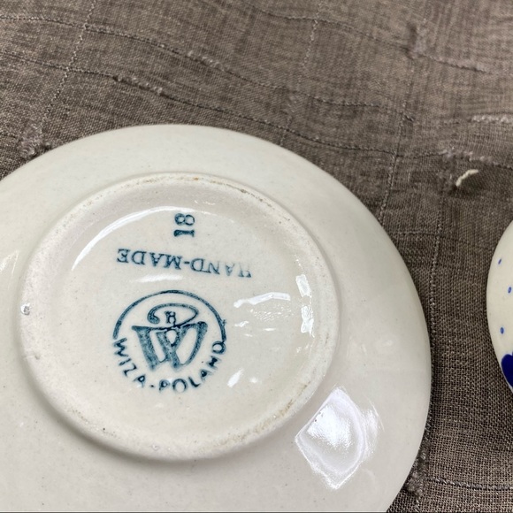 Polish pottery Cheese lady wiza Poland small - Picture 3 of 6